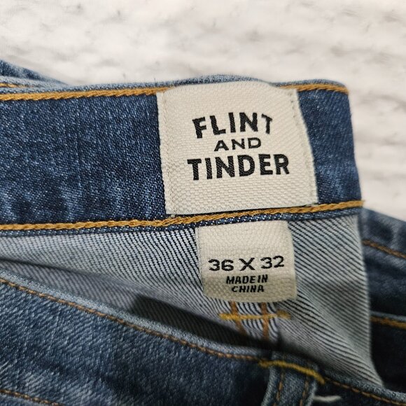 Flint and Tinder Straight Fit Jeans Size 36x32 – Dark Indigo | Classic Denim - Picture 1 of 8